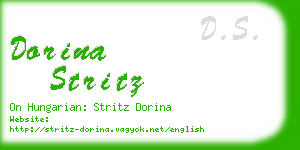 dorina stritz business card